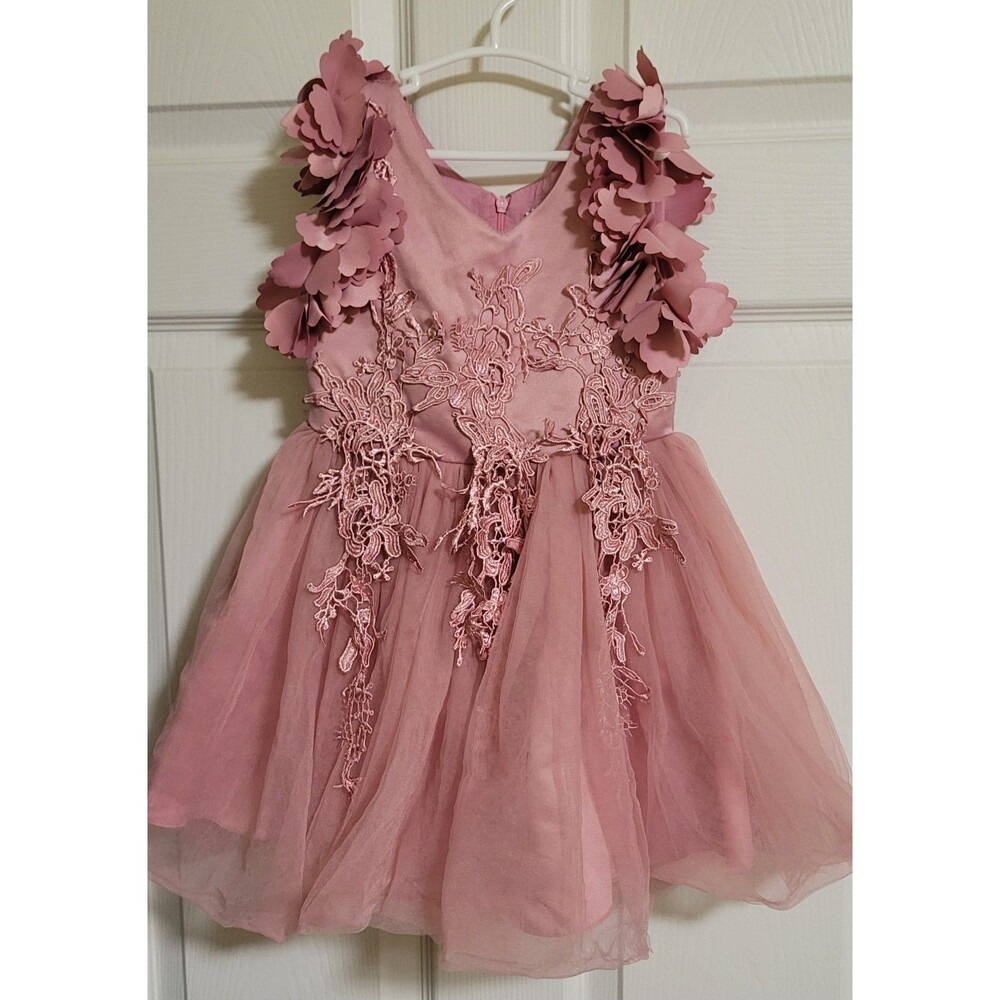 Trish Scully Flower Girl Dress Size 3 Toddler Fairy Princess Dress Up Pink